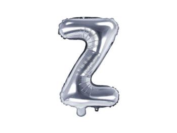 Fóliový balón písmeno "Z", 35 cm, strieborný (NELZE PLNIT HELIEM) - xPartydeco