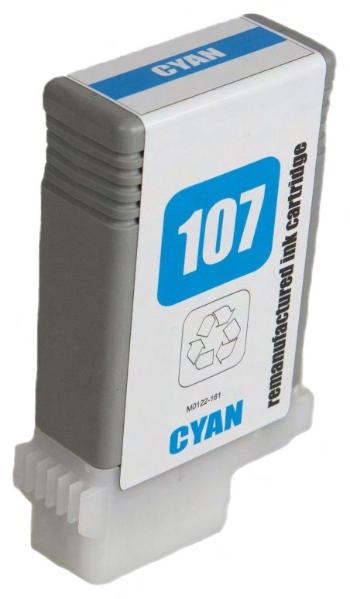 CANON PFI-107 C - kompatibilná cartridge, azúrová, 130ml