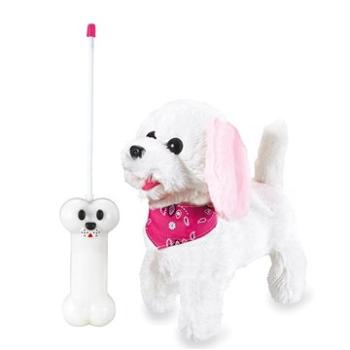 Jamara plyšový pes, bielo-ružový na diaľkové ovládanie (4042774445164)