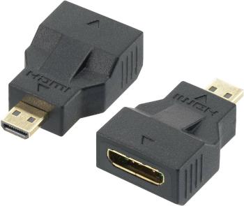 HDMI adaptér SpeaKa Professional, zástrčka micro D / zásuvka mini C, čierna