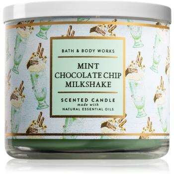 Bath & Body Works Mint Chocolate Chip Milkshake vonná sviečka 411 g