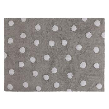 Ourbaby Polka dots rug - grey 32027-0 obdĺžnik 120 x 160 cm biela sivá