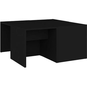 SHUMEE Konferenčné stolíky 4 ks čierne 33 × 33 × 33 cm drevotrieska, 806814
