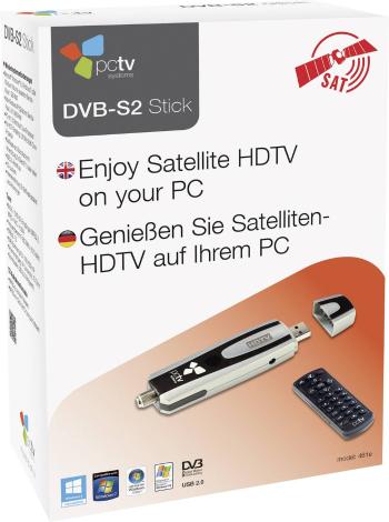 PCTV Systems PCTV DVB-S2 Stick 461E DVB-S USB TV tuner s diaľkovým ovládaním, funkcia záznamu Počet tunerov: 1