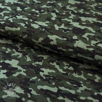 Bavlnená látka Camouflage army