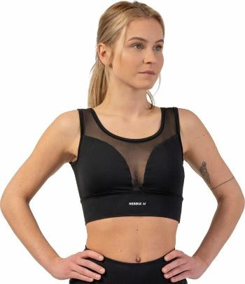 Nebbia Black Mesh Design Sports Bra "Breathe" Black S Fitness bielizeň