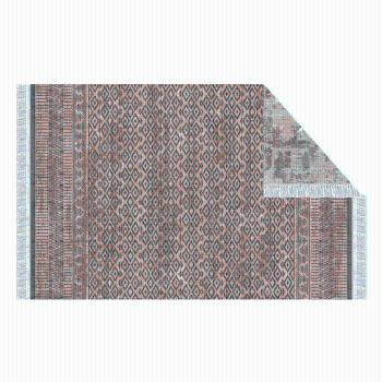 Obojstranný koberec, vzor/hnedá, 160x230, MADALA
