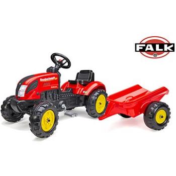 Falk šliapací traktor 2058L Country Farmer s vlečkou – červený (3016202058128)