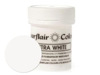 Extra biela gélová pastová farba - potravinárske bielidlo 42 g - Sugarflair Colours