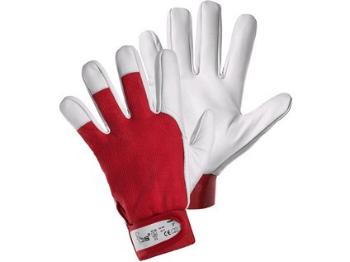 Kombinované rukavice TECHNIK, červeno-biele, veľ. 07