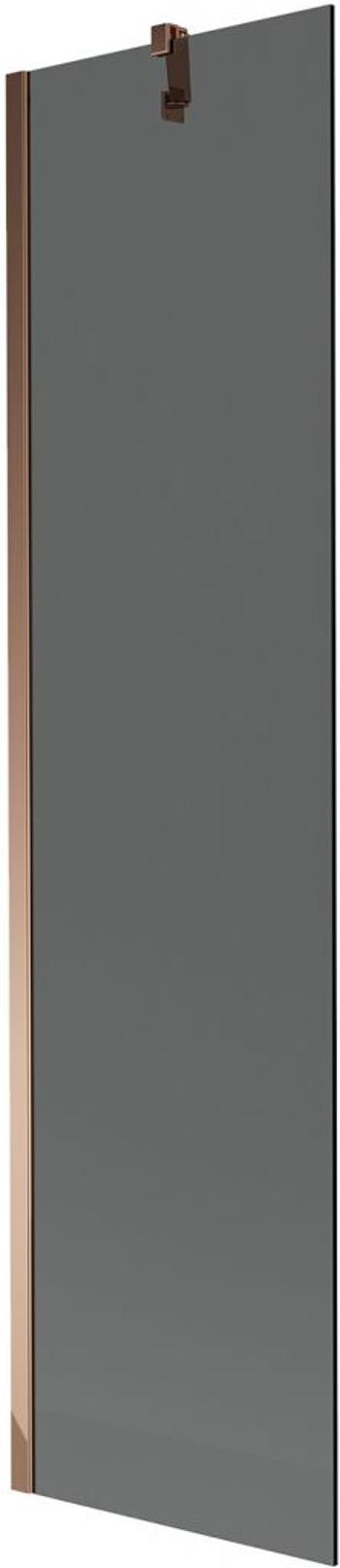 MEXEN/S - Next vaňová zástena FIX 50 x 150 cm, grafit, ružové zlato 895-050-000-00-40-60