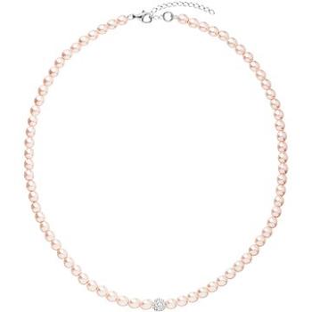 EVOLUTION GROUP 32063.3 ružový perličkový náhrdelník dekor. kryštálmi Preciosa® (925/1000, 1,0 g,) (8590962322453)
