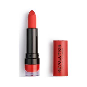 Makeup Revolution  Matte Lipstick  Líčenie obočia Červená