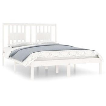 Rám postele biely masívna borovica 140 × 190 cm, 3104044