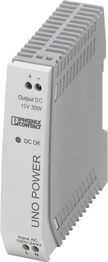 Sieťový zdroj na DIN lištu Phoenix Contact UNO-PS / 1 AC / 15 DC / 30 W 15 V / DC 2 A 30 W 1 x