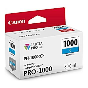 CANON PFI-1000 C - originálna cartridge, azúrová, 5025 strán