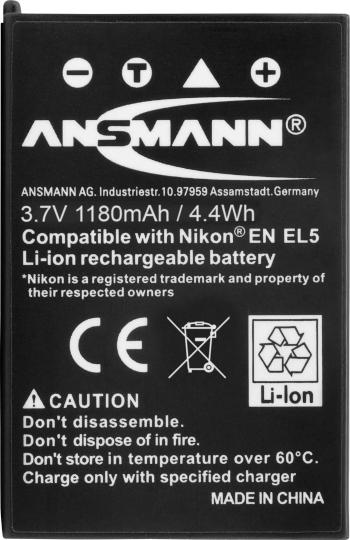 Ansmann EN-EL5 akumulátor do kamery Náhrada za orig. akumulátor EN-EL5 3.7 V 1180 mAh