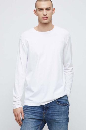 Tričko s dlhým rukávom Medicine pánske, biela farba, jednofarebné