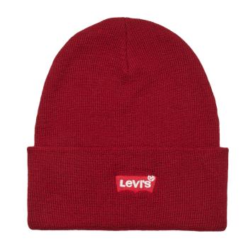 Levis  RED BATWING EMBROIDERED SLOUCHY BEANIE  Čiapky Bordová