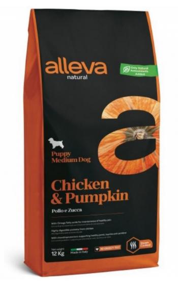 Alleva NATURAL dog puppy medium chicken & pumpkin 12kg