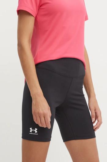 Tréningové šortky Under Armour Rival čierna farba, jednofarebné, vysoký pás, 1386703