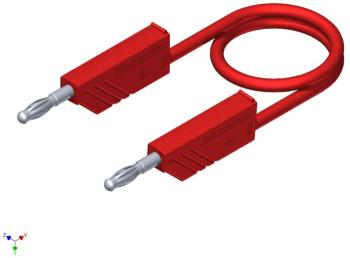 SKS Hirschmann CO MLN SIL 100/1 merací kábel [lamelový zástrčka 4 mm - lamelový zástrčka 4 mm] 1.00 m červená 1 ks