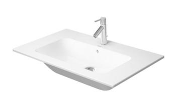 DURAVIT - ME by Starck Umývadlo nábytkové, 830x490 mm, s prepadom, s otvorom na batériu, WonderGliss, biela 23368300001