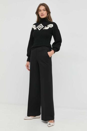 Nohavice Spanx dámske, čierna farba, široké, vysoký pás