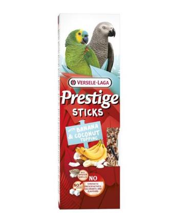 Versele Laga Prestige Sticks Parrots maškrta pre veľké papgája s banánom a kokosovou polevou 2ks, 140g