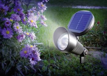 Esotec solárne záhradné lampa  Spotlight 102138   LED   chladná biela čierna