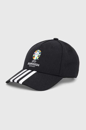 Šiltovka adidas Performance Euro 2024 čierna farba, s nášivkou, IT3313