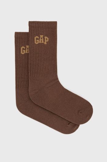 Ponožky GAP pánske, hnedá farba