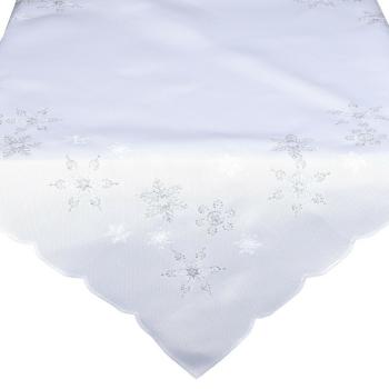 Forbyt Vianočný obrus Hviezdičky biela, 30 x 45 cm