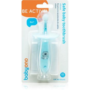 BabyOno Save Baby Toothbrush Blue zubná kefka pre deti 6m+ 1 ks