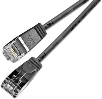Slim Wirewin PKW-LIGHT-STP-K6 2.0 SW RJ45 sieťové káble, prepojovacie káble CAT 6 U/FTP 2.00 m čierna  1 ks