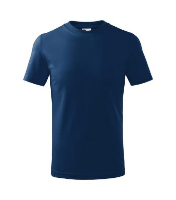 MALFINI Detské tričko Basic - Polnočná modrá | 122 cm (6 rokov)