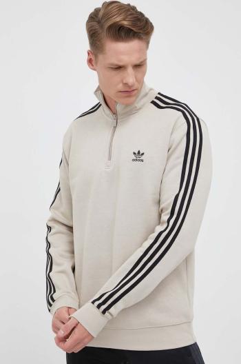 Mikina adidas Originals pánska, béžová farba, s nášivkou