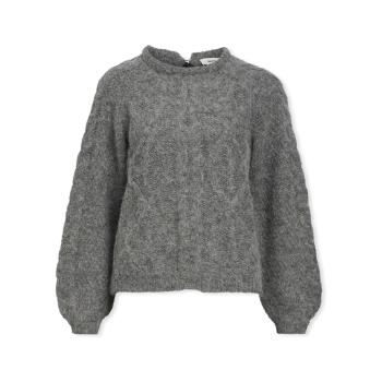 Object  Smilla Knit - Medium Grey Melange  Svetre Šedá