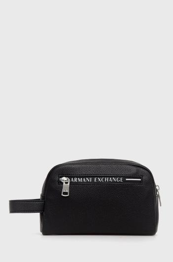 Kozmetická taška Armani Exchange čierna farba
