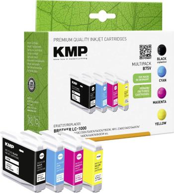 KMP Ink cartridge náhradný Brother LC1000BK, LC1000C, LC1000M, LC1000Y kompatibilná balenie po 4 ks čierna, zelenomodrá,