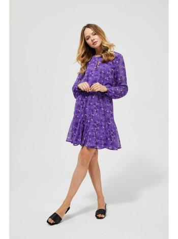 Moodo fialové šaty s drobným vzorem