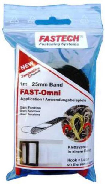 FASTECH® 671-330-Bag pásik so suchým zipsom na našitie háčiková a flaušová časť (d x š) 1000 mm x 25 mm čierna 1 m