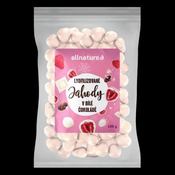 Allnature Mrazom sušené jahody v bielej čokoláde 100 g