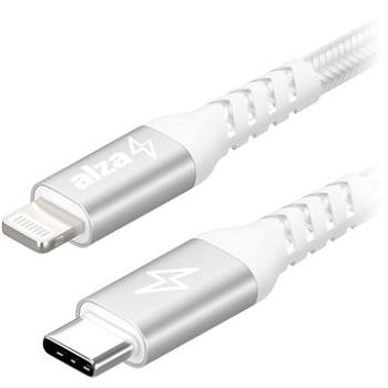 AlzaPower AluCore USB-C to Lightning MFi 3 m strieborný (APW-CBMFI9403S)