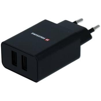 Swissten sieťový adaptér SMART IC 2.1A + kábel USB-C 1,2 m čierny (22054000)