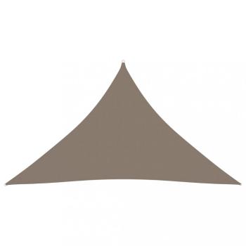 Tieniaca plachta trojuholníková 3,5 x 3,5 x 4,9 m oxfordská látka Dekorhome Sivohnedá taupe