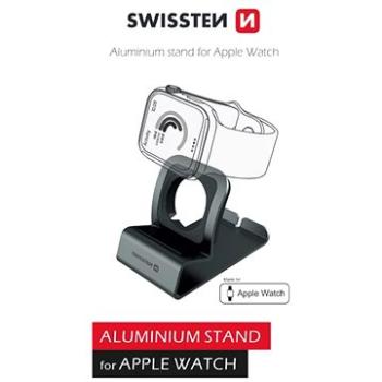 Swissten hliníkový stojanček pre iWatch sivý (25005200)