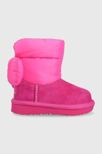 Zimné topánky UGG BAILEY BOW MAXI ružová farba