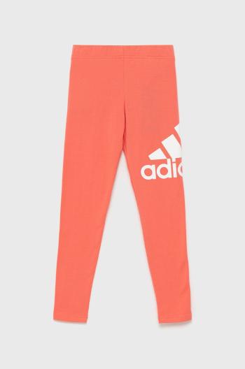 Detské legíny adidas Performance HE1986 ružová farba, s potlačou