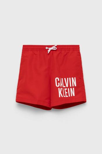 Detské plavkové šortky Calvin Klein Jeans červená farba
